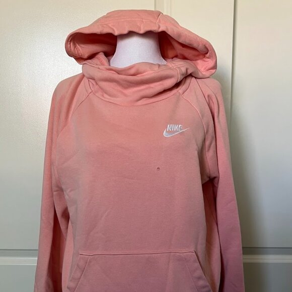 NIKE Peach Pink Hooded Long Sleeve Sweatshirt Hoodie Sweater Size Small - Picture 1 of 9